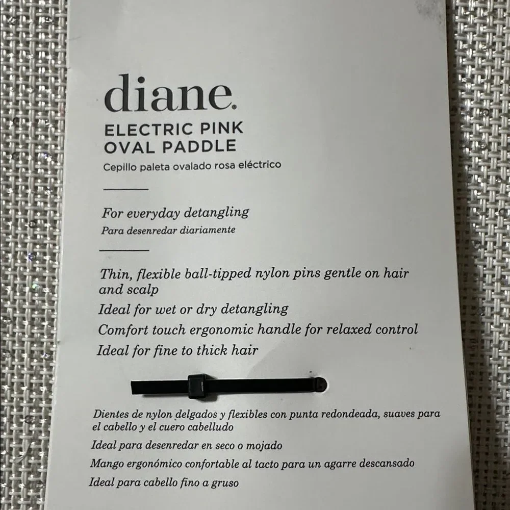diane Oval Paddle Black Electric Pink Detangling Hair Brush